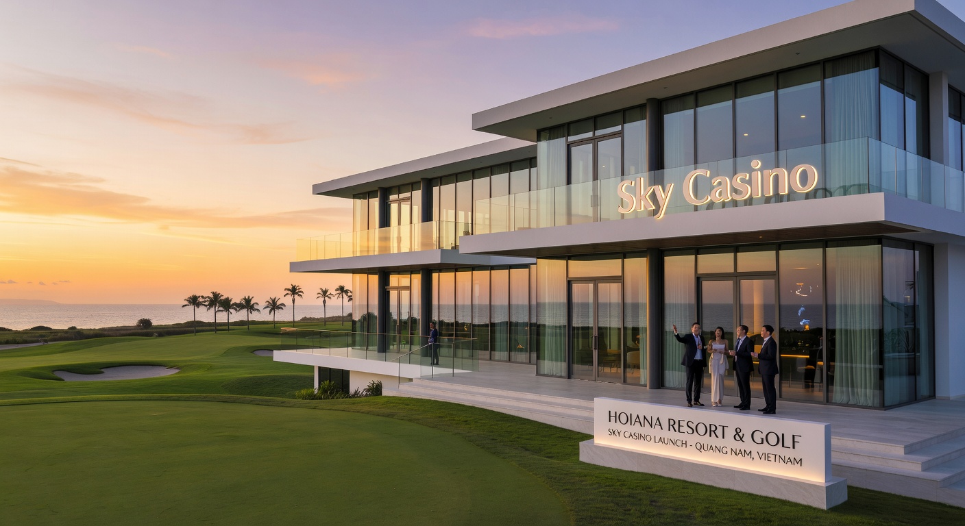 Exterior view of Hoiana Resort & Golf with coastal scenery near Da Nang