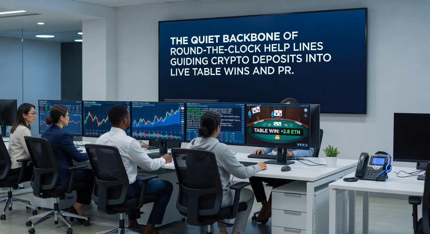 Live dealer table in action after successful crypto deposit facilitated by support team
