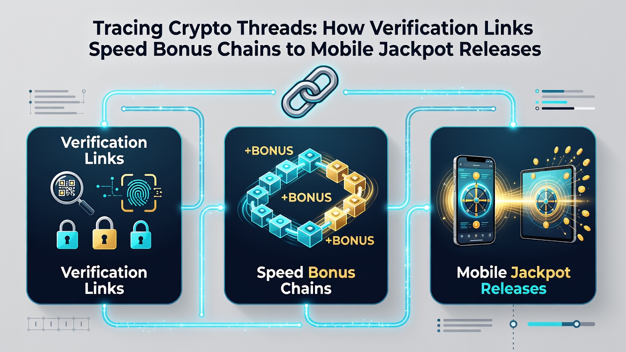 Mobile screen showing verified crypto bonus chain progressing toward jackpot release in a casino app